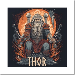 Thor Thunder God Norse Mythology Asgardians Posters and Art